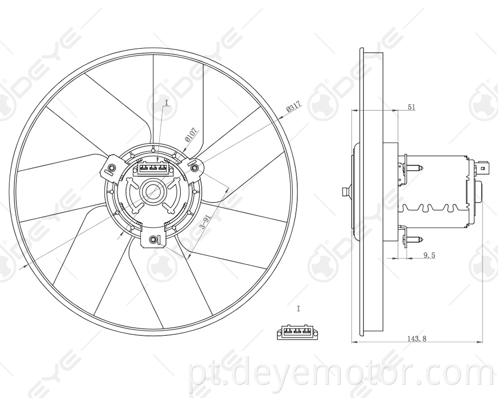 Radiador com ventilador universal de refrigeração automotivo 1H0 959 455D para VW GOLF III PASSAT PASSAT Variante VENTO